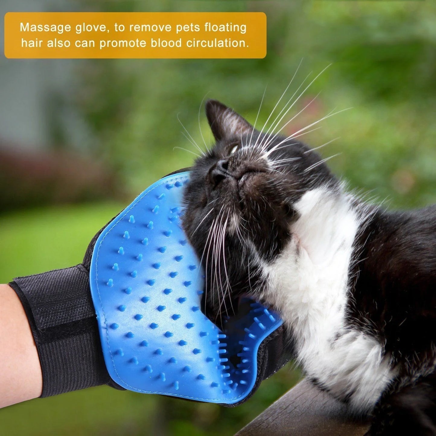 Pet Hair Removal Glove Silicone Dog/Cat Hair Remover and Massage