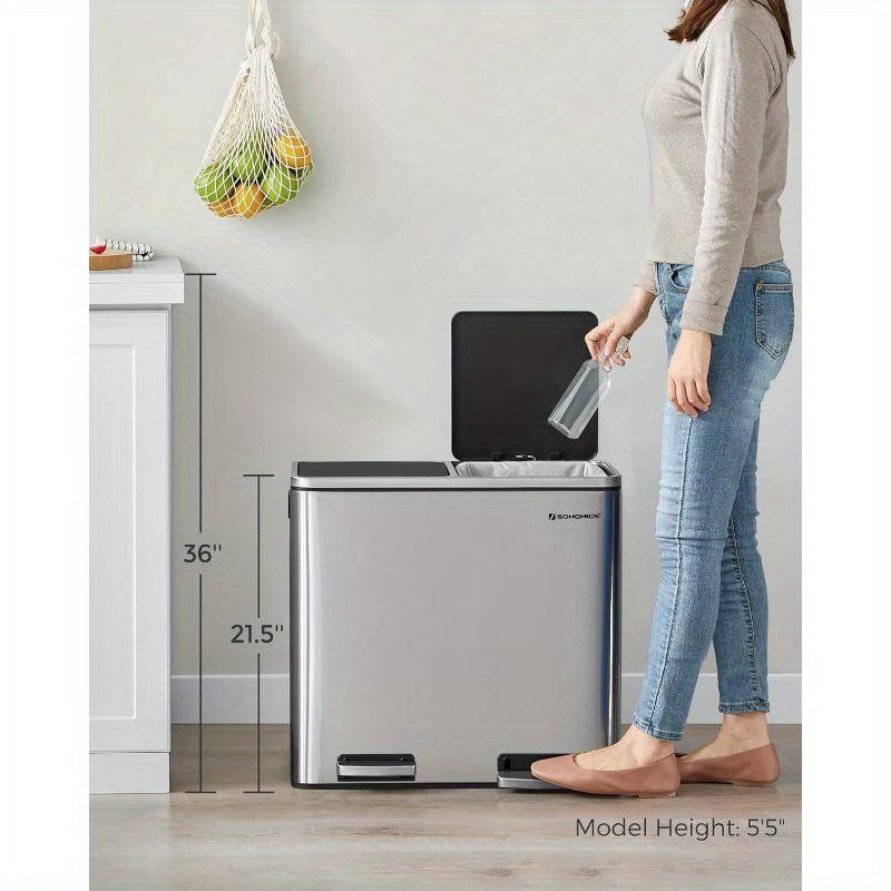 Trashcan SONGMICS 2 x 6.3-Gallon, Dual Garbage Can