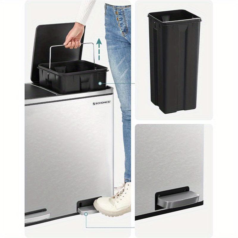 Trashcan SONGMICS 2 x 6.3-Gallon, Dual Garbage Can