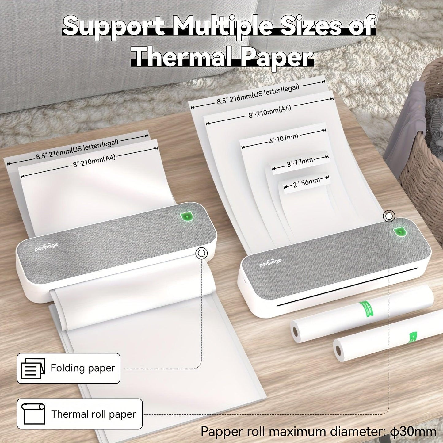 Thermal Printer A40 PERIPAGE GRAY