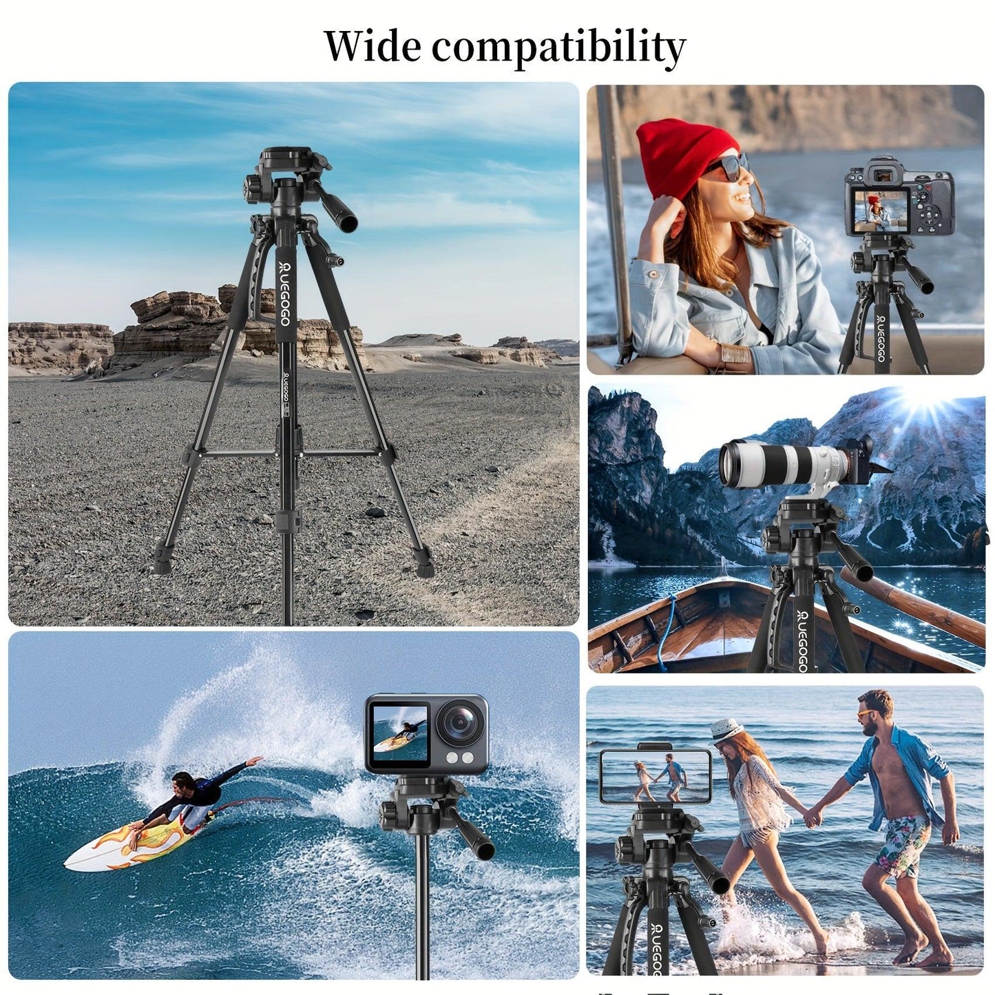 Tripod UEGOGO 60 in (1.52m) Camera/ Mobile Phone