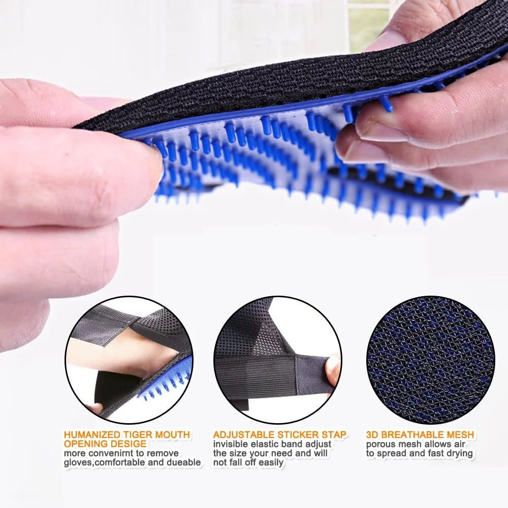 Pet Hair Removal Glove Silicone Dog/Cat Hair Remover and Massage