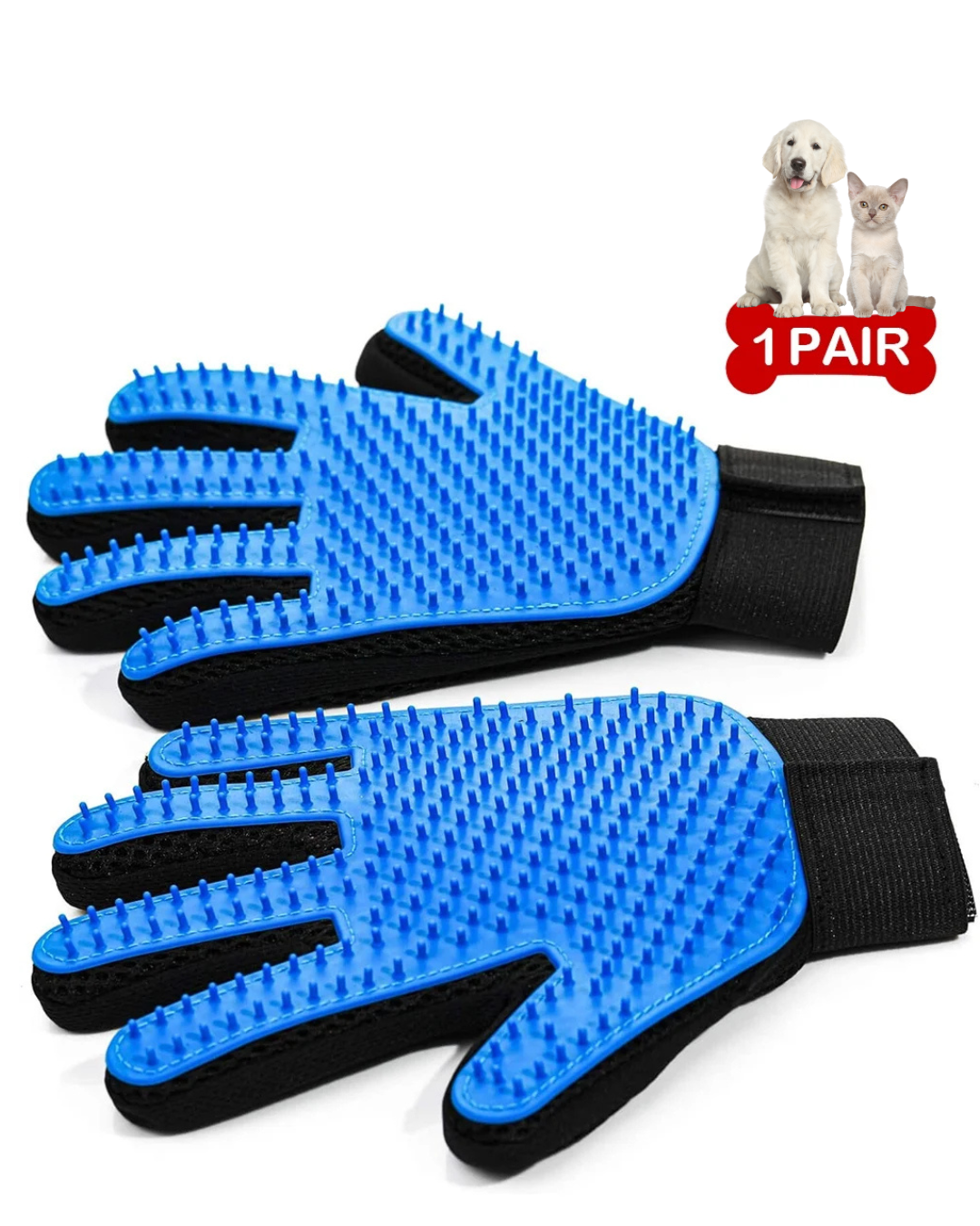 Pet Hair Removal Glove Silicone Dog/Cat Hair Remover and Massage