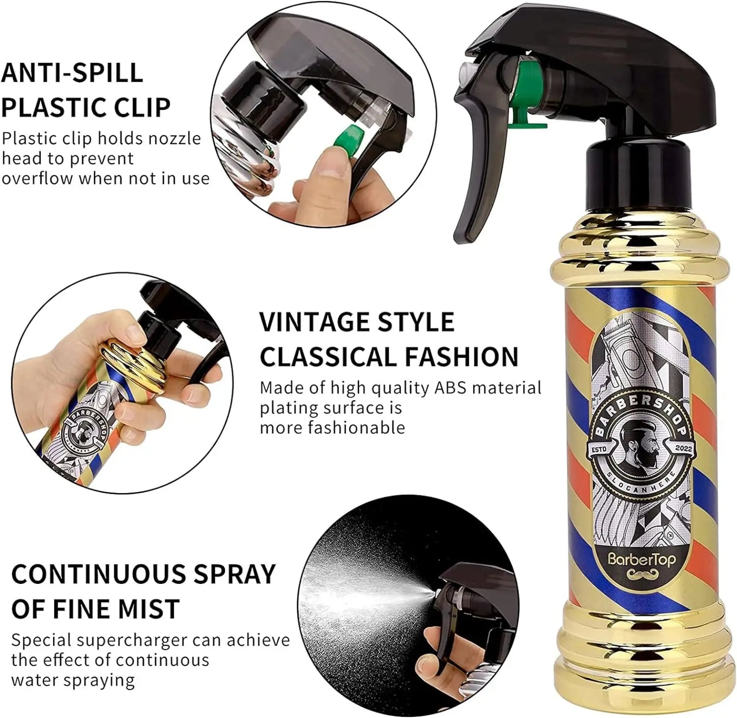 Salon Hair Styling set Tools Gold (5PCS)