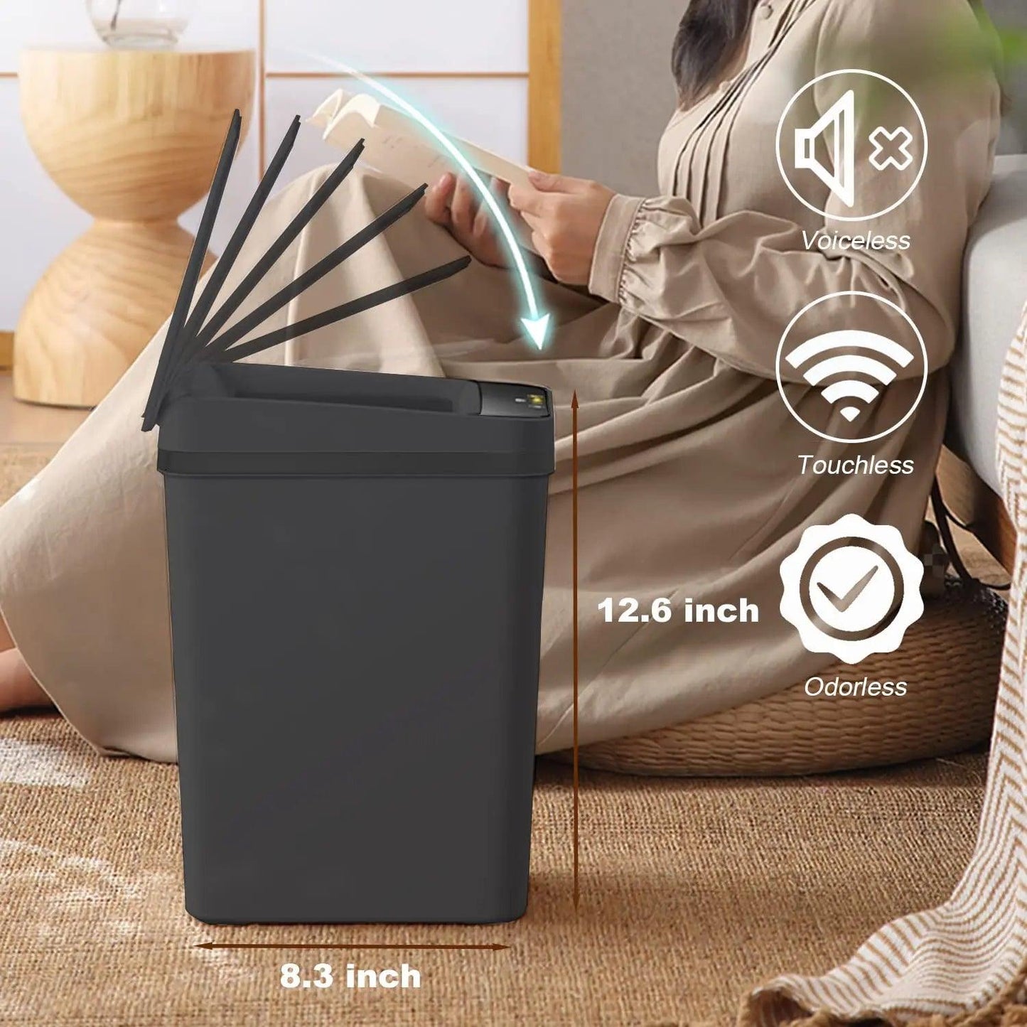 TrashCan smart 2,4 gal for kitchen and bathroom