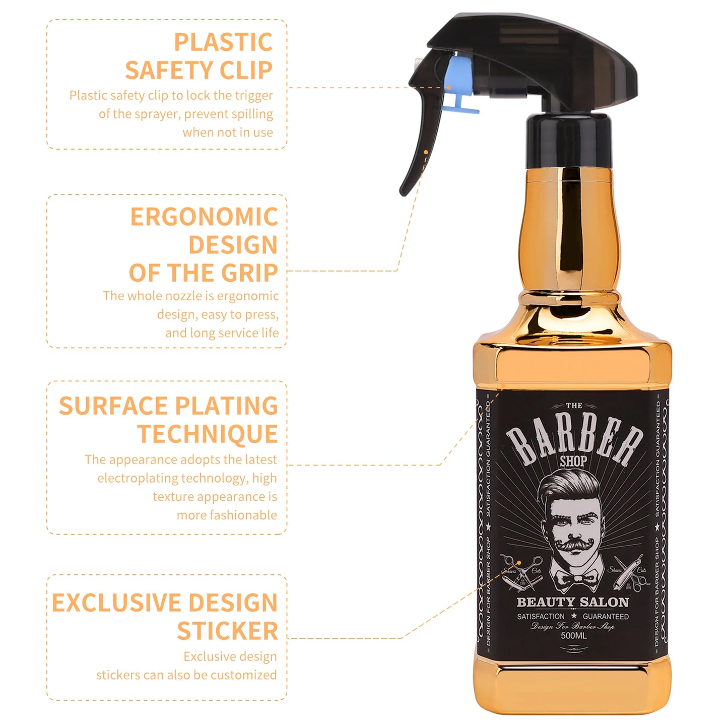 Barbershop Spray Bottle Hairdresser Refillable