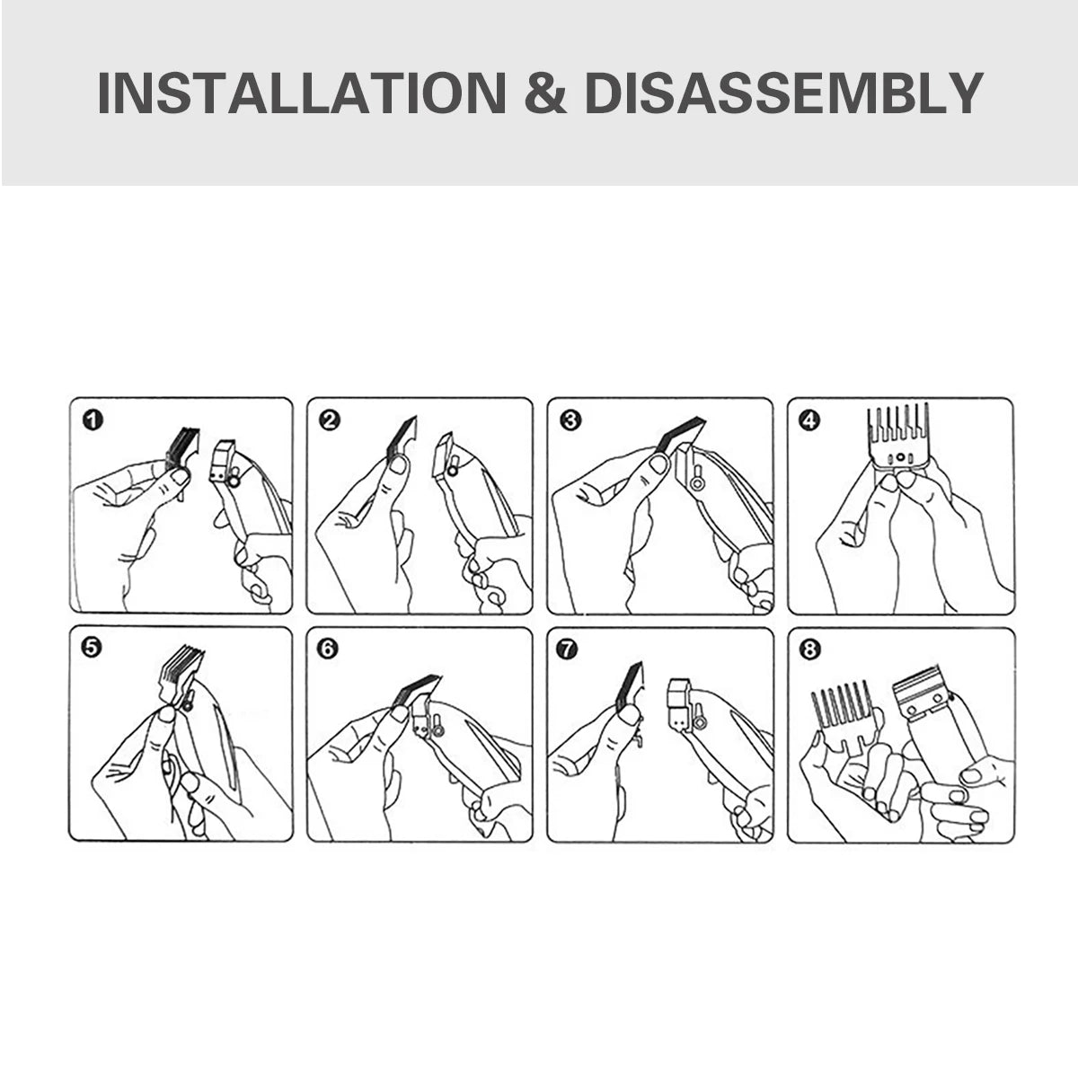 Barber Hair Clipper Universal (10Pcs)