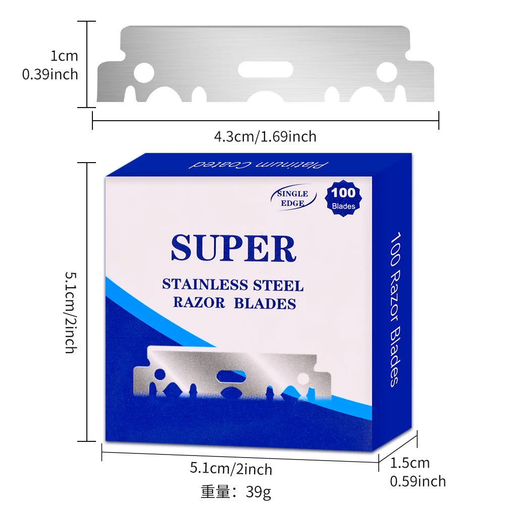 Razor Blades Stainless Steel (100pcs)