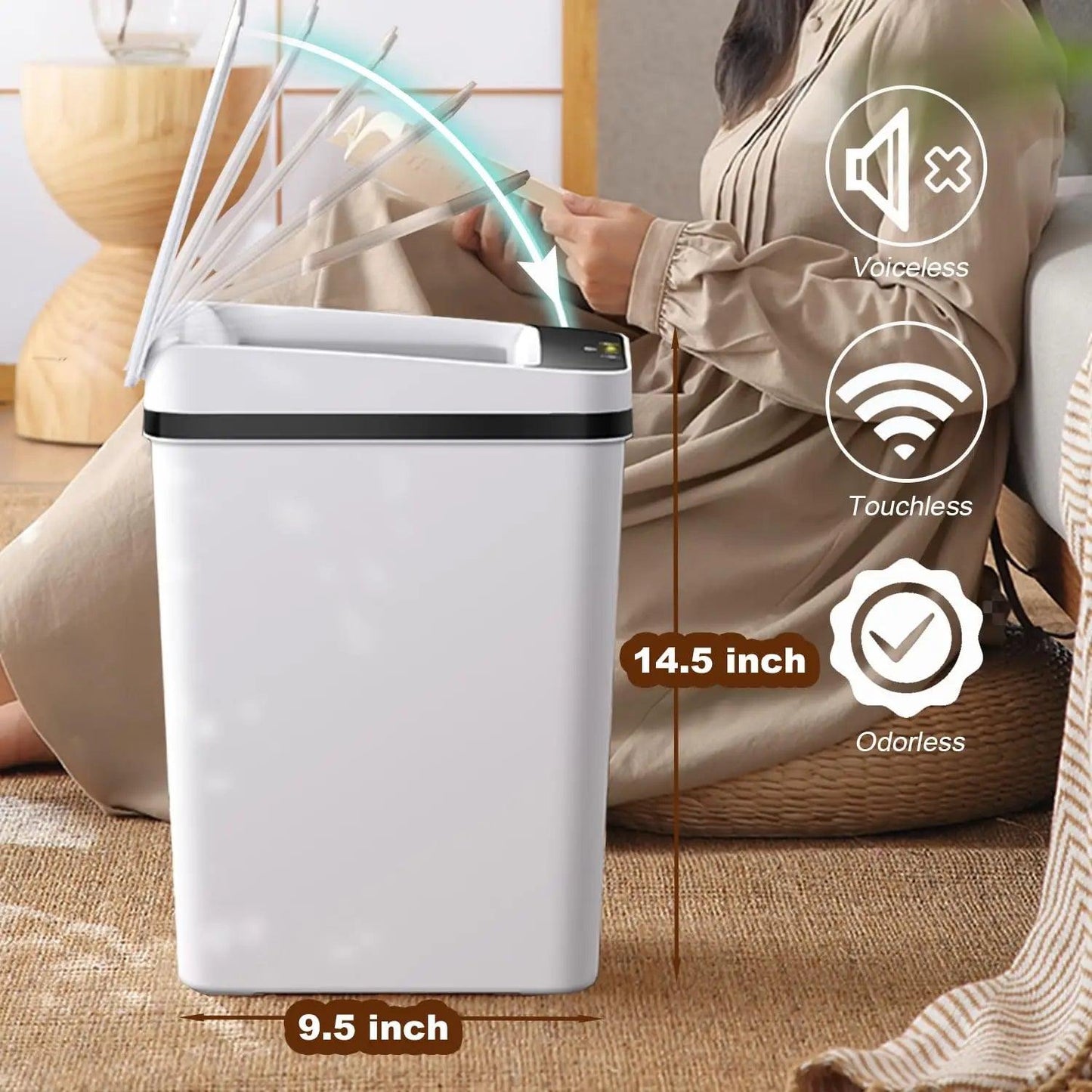TrashCan smart 2,4 gal for kitchen and bathroom