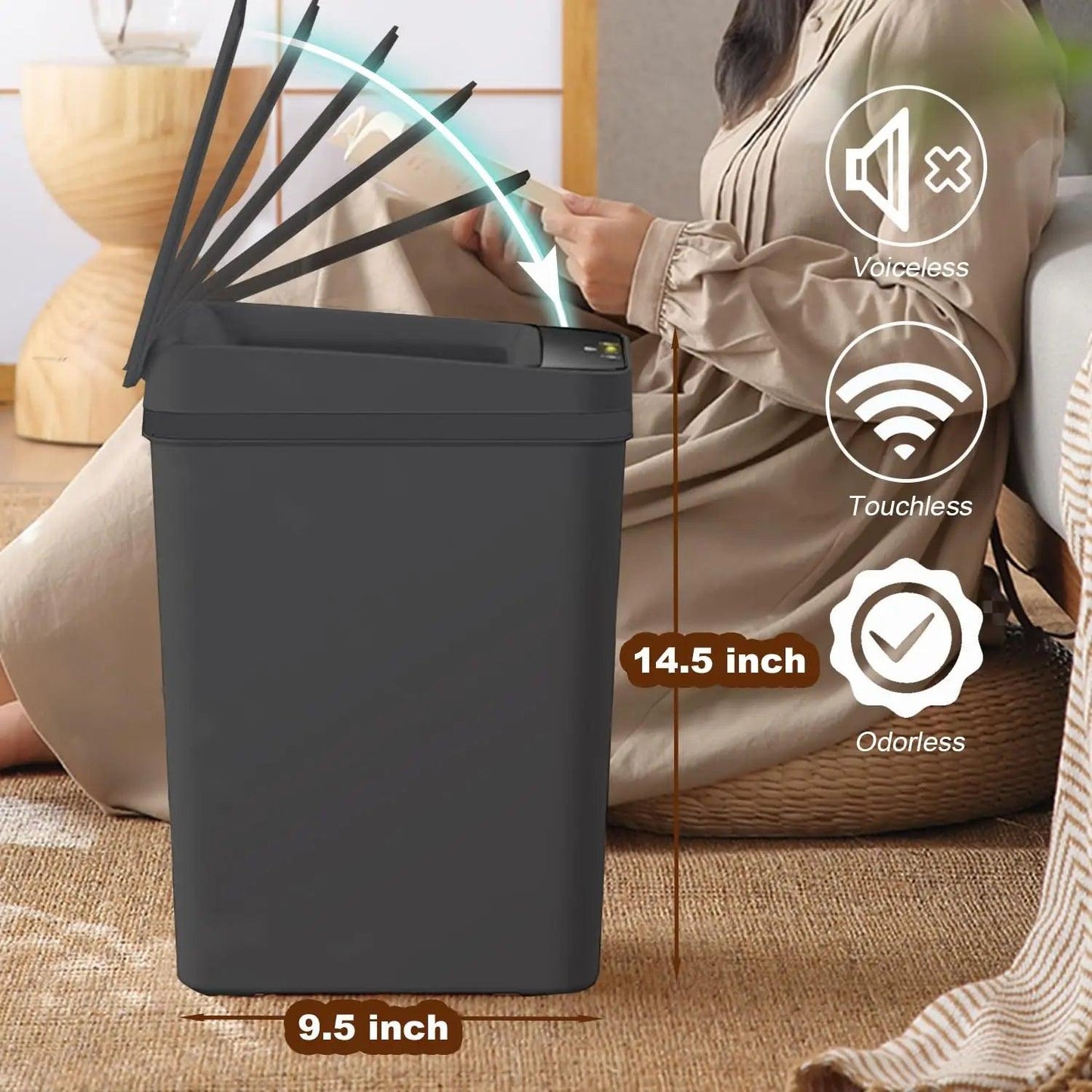 TrashCan smart 2,4 gal for kitchen and bathroom