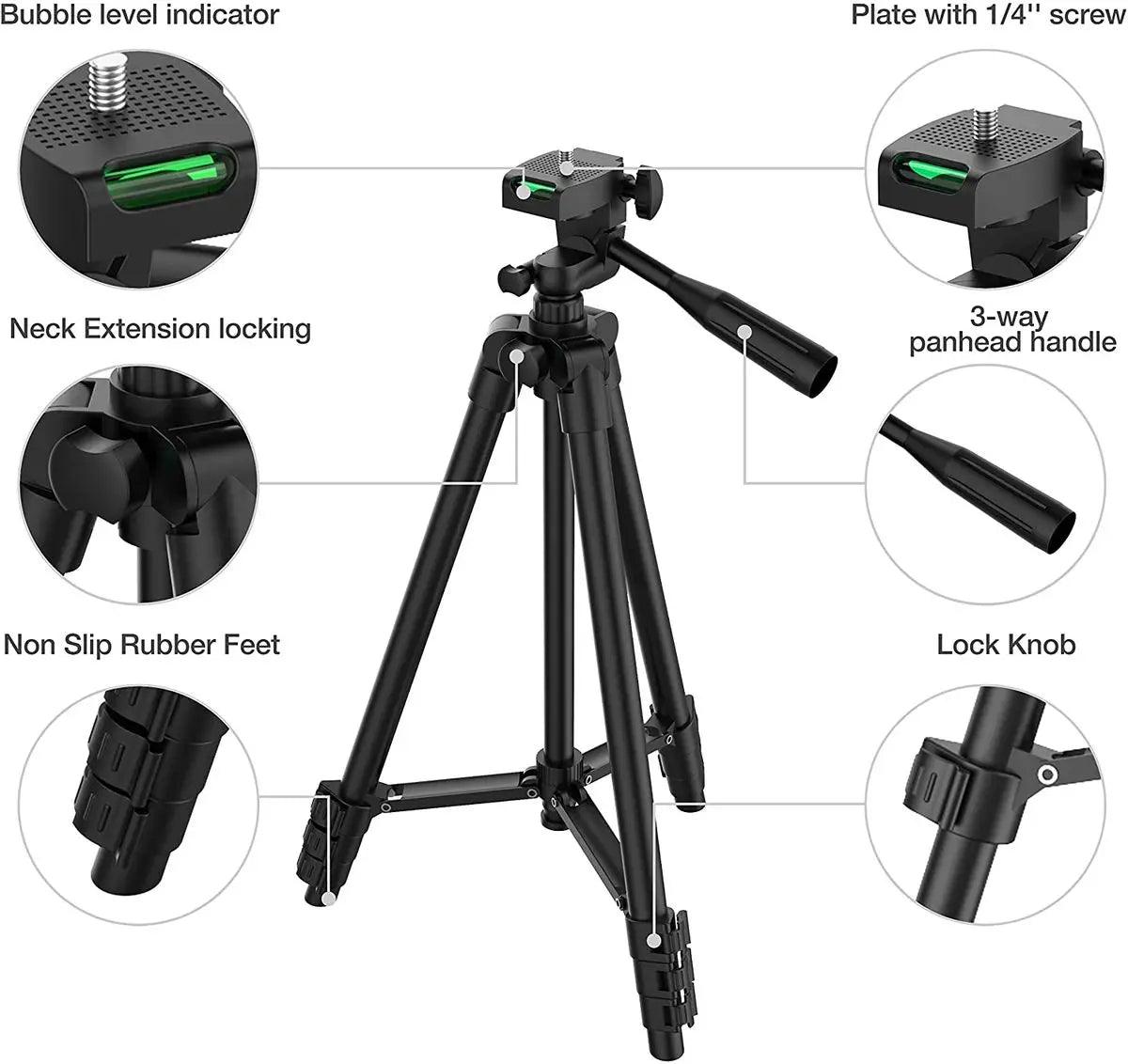 Tripod 40in (1.02m) for Smartphone and Camera with Bluetooth