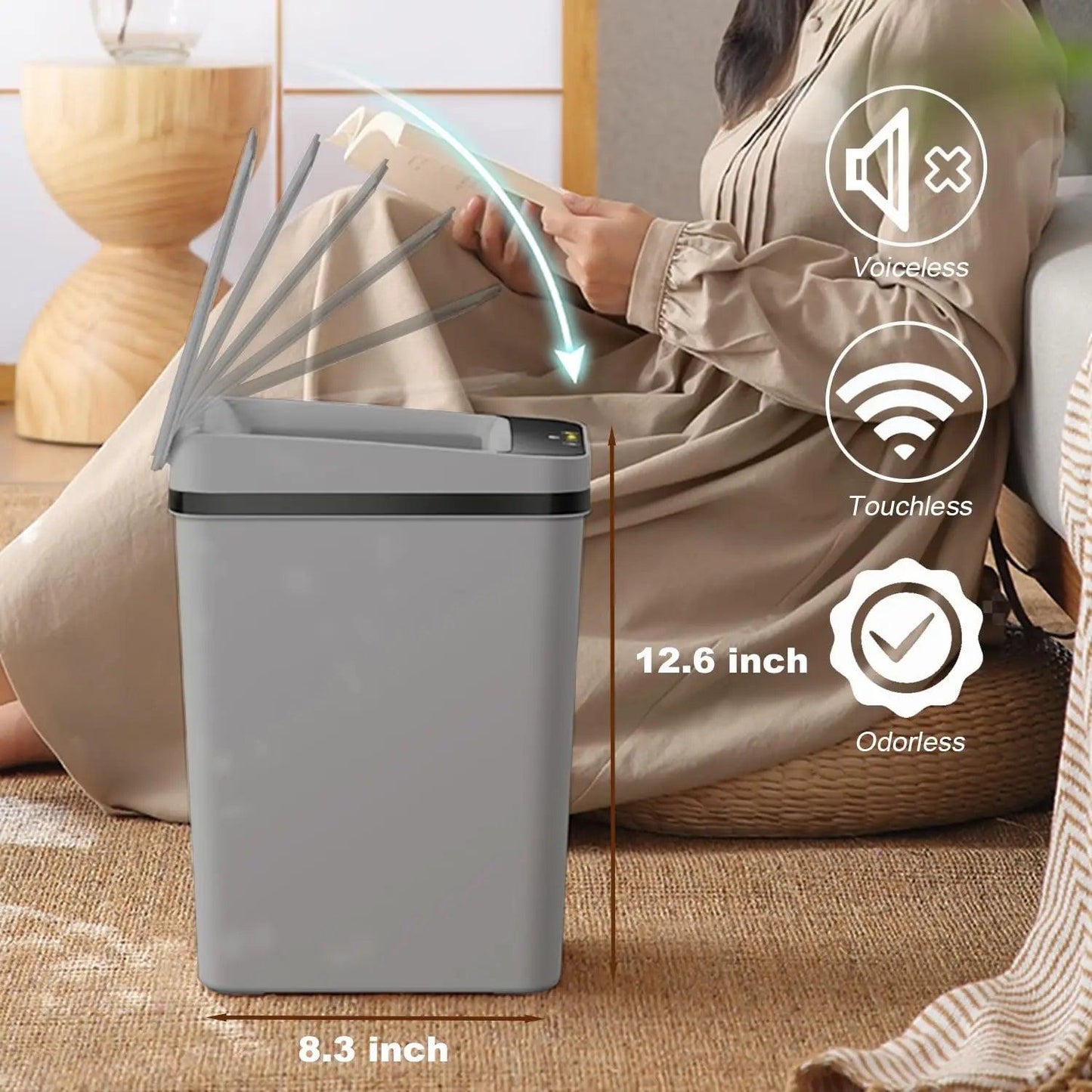 TrashCan smart 2,4 gal for kitchen and bathroom