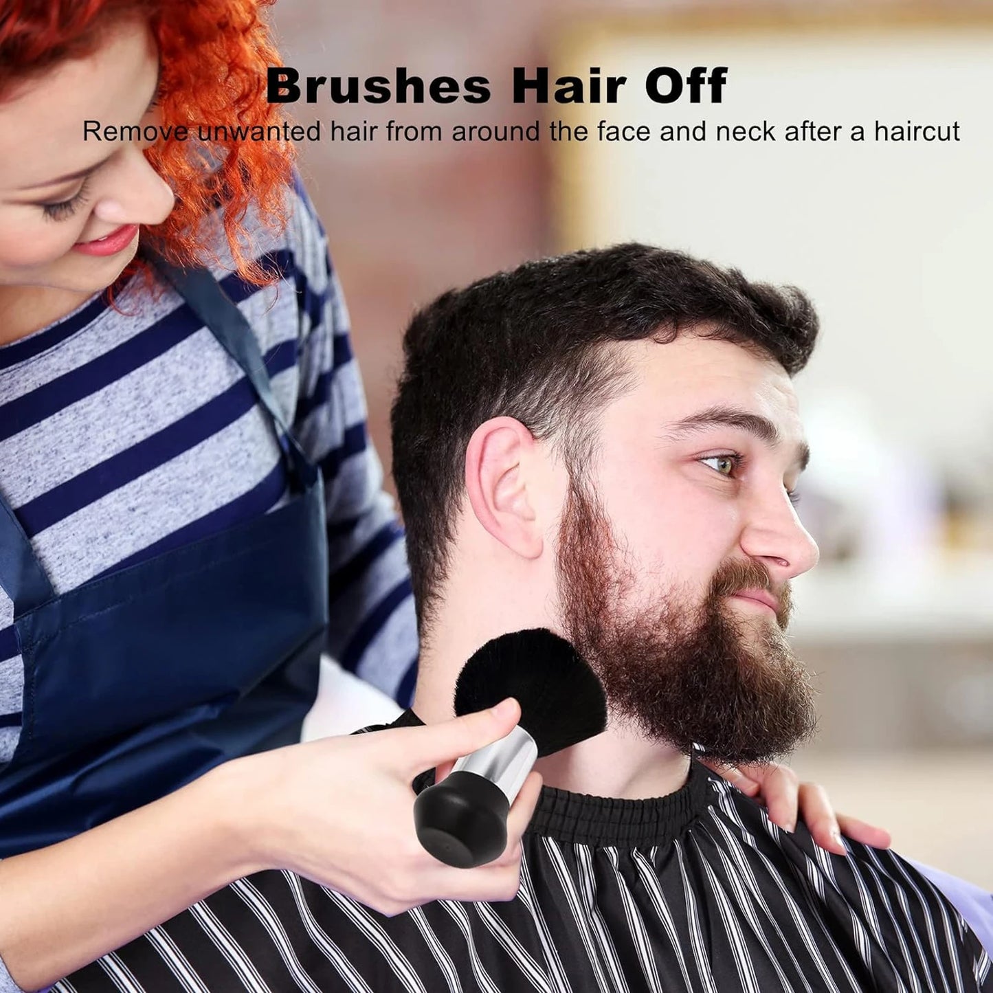 Barbershop Hair Brush Neck Face