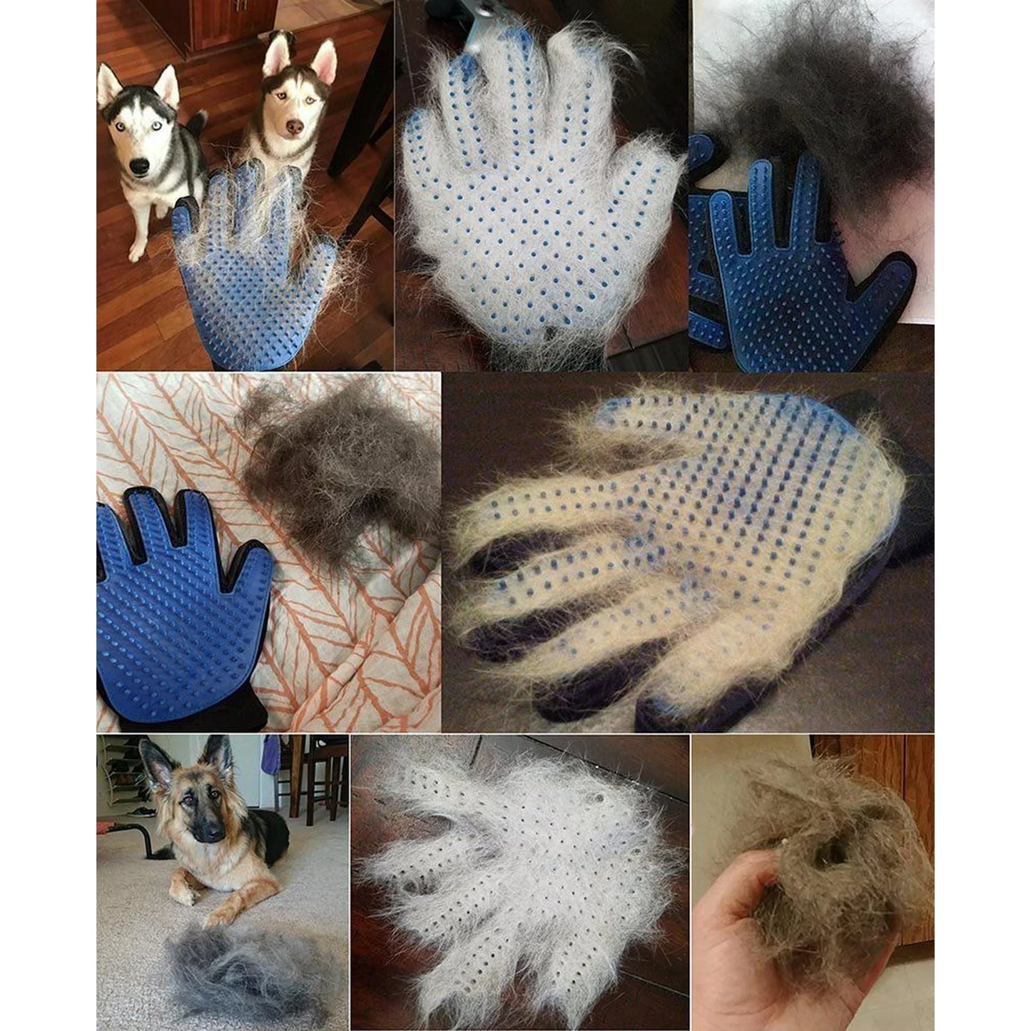 Pet Hair Removal Glove Silicone Dog/Cat Hair Remover and Massage
