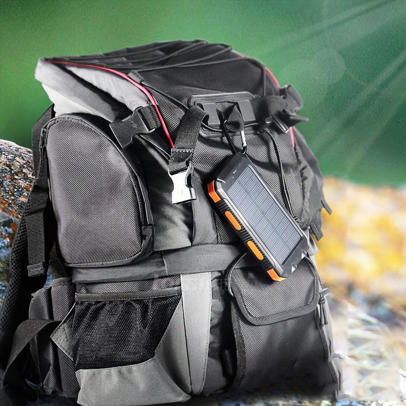 Portable Solar Power Compatible Powerbank with LED light 2 USB