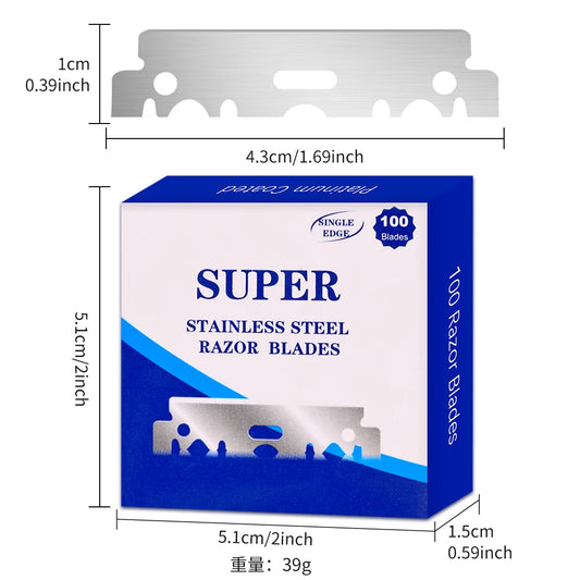 Razor Blades Stainless Steel (100pcs)